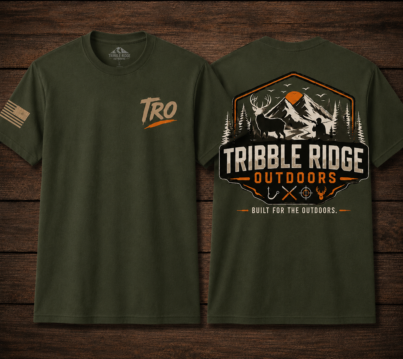 Tribble Ridge Outdoors™ Signature Military Green T-Shirt